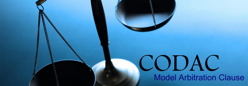 CODAC arbitration model clause